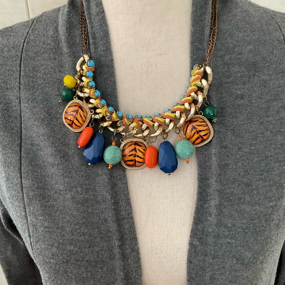 Colorful Costume Jewelry Necklace, Earrings & Bracelet
